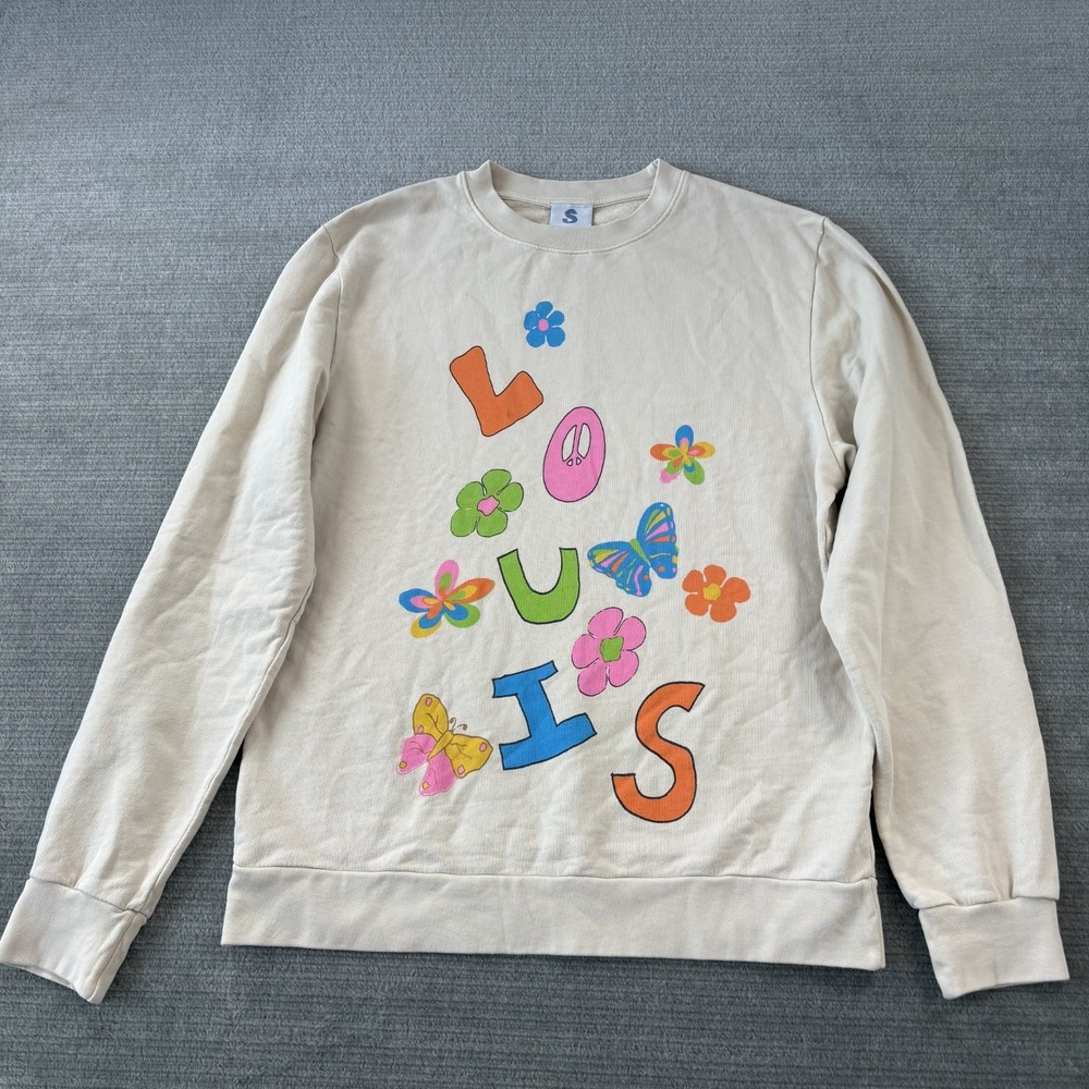 Mega Yacht Los Angeles Louis Luxury Parody Graphic Sweatshirt Beige S Crew Neck
